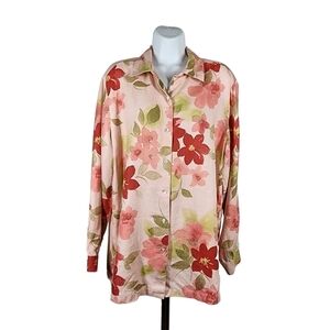 AUGUST MAX WOMAN FLORAL LINEN BLOUSE